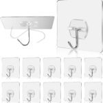 10Pcs Self Adhesive Hooks Heavy Duty